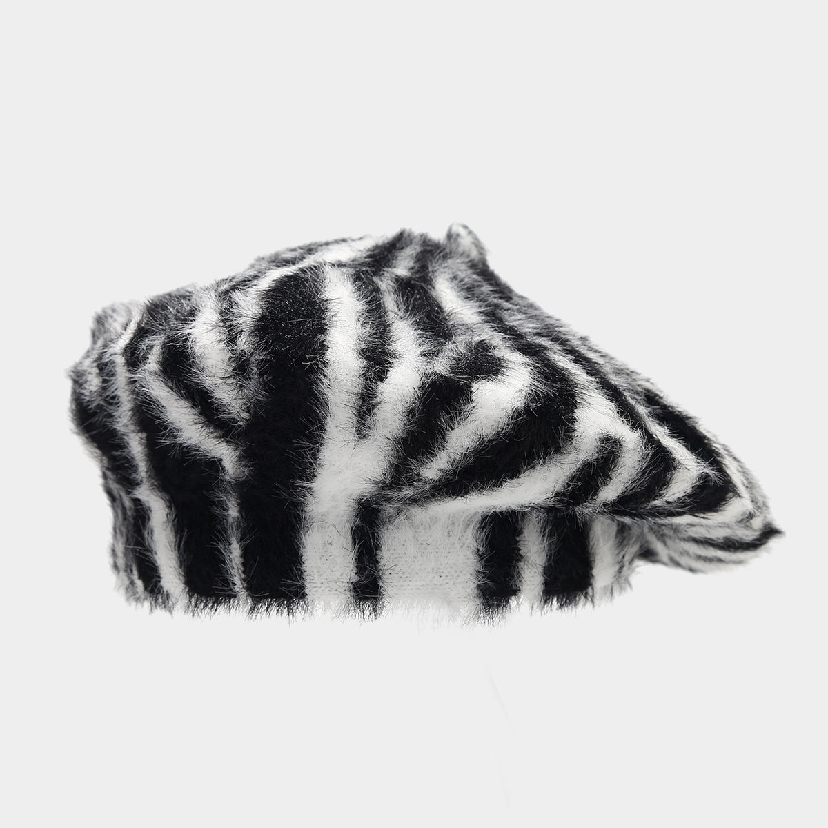 Fashion Striped Color Block Warm Beret Hat 6W6HAT807