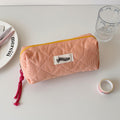 Color Block Plaid Large Capacity Makeup Bag MK2BW6S10BOB57