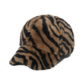 Vintage Leopard Print Faux Fur Baseball Cap 6W6HAT820