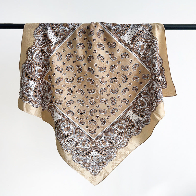 Vintage Paisley Print Lightweight Square Scarf MK2BW6W6NSI06