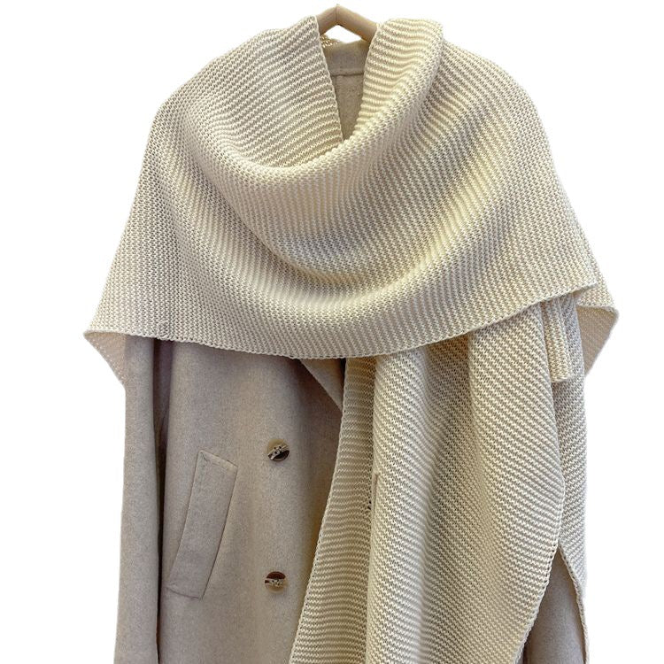 Winter Solid Color Soft Thick Cape Scarf DP25G598