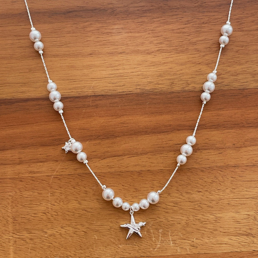 Flower Pearl Choker Necklace - DippedShop Wholesale - #4515