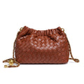 Fashion Woven Plaid Cloud Shoulder Bag 6W10BBG2419