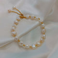 Stylish Gold Plated Freshwater Pearl Bracelet 6W6JBR714