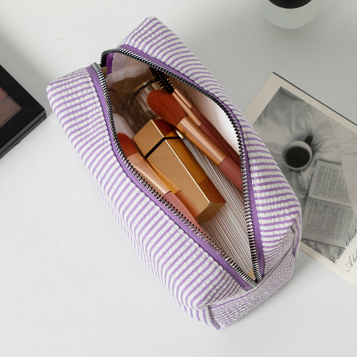 Color Block Cosmetic Bag - DippedShop Wholesale - #5827