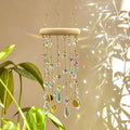 Iridescent Crystal Star Moon Tassel Suncatcher Wind Chime 6H7HLS217