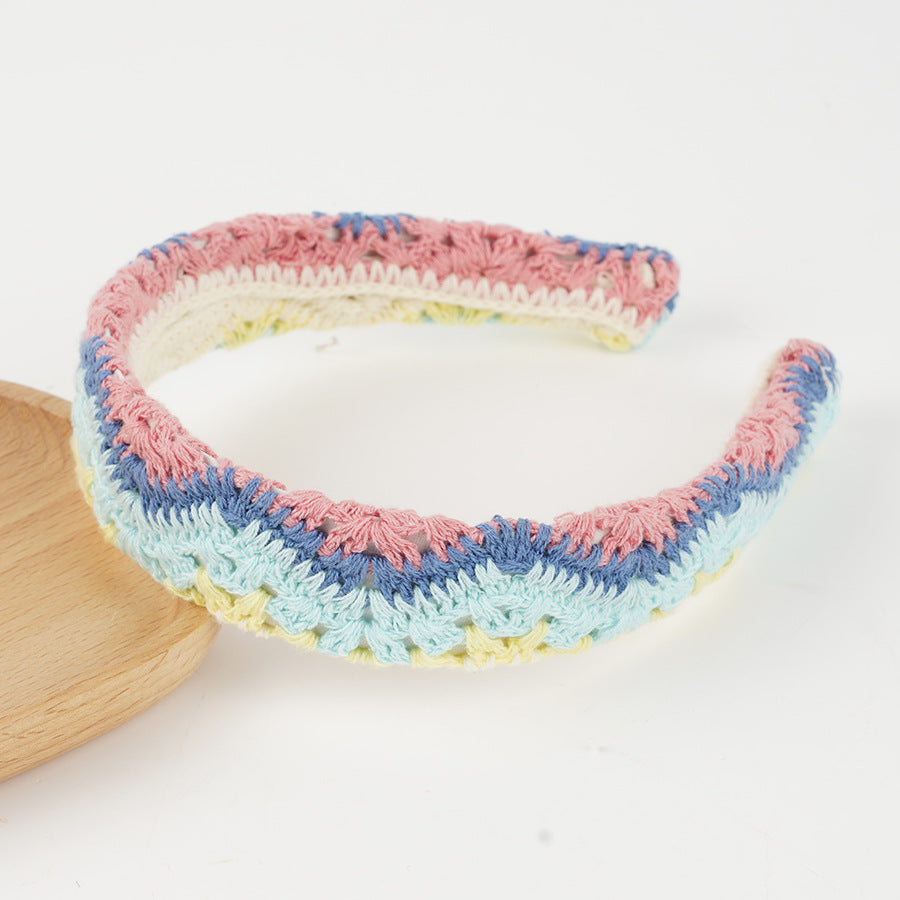 Knit Flower Hair Band - DippedShop Wholesale - #8275