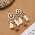 Retro Feather Tassel Earrings - DippedShop Wholesale - #7811