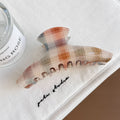 Plaid Acrylic Hair Claw - DippedShop Wholesale - #2483