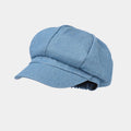 Vintage Denim Newsboy Cap Octagonal Baker Boy Hat MK2BW6W6HAT105