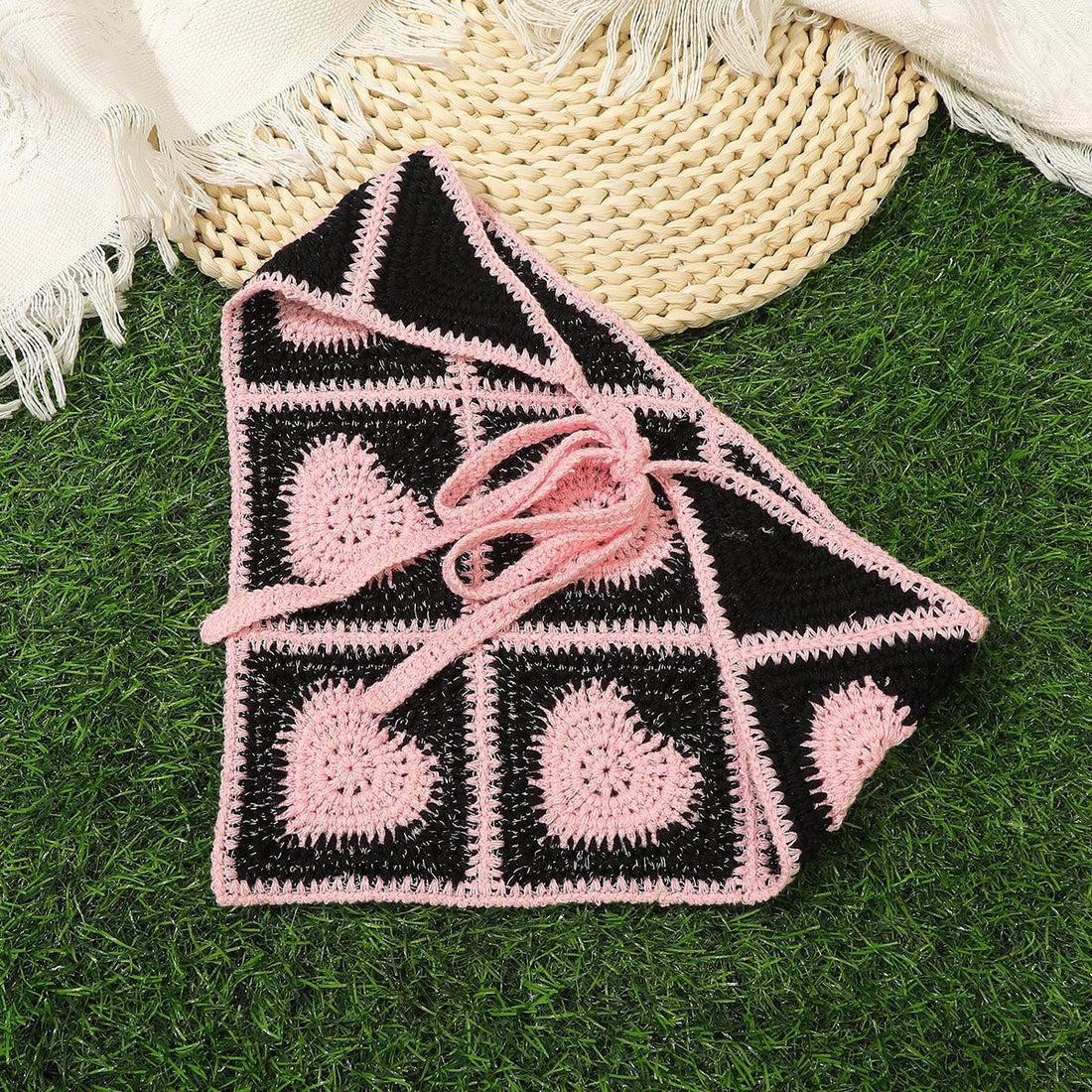 Hollow Out Crochet Headscarf - DippedShop Wholesale - #3811