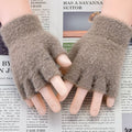 Convertible Fingerless Faux Fur Gloves - DippedShop Wholesale - #1811
