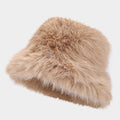 Vintage Fluffy Plush Thick Warm Bucket Hat 6W6HAT535