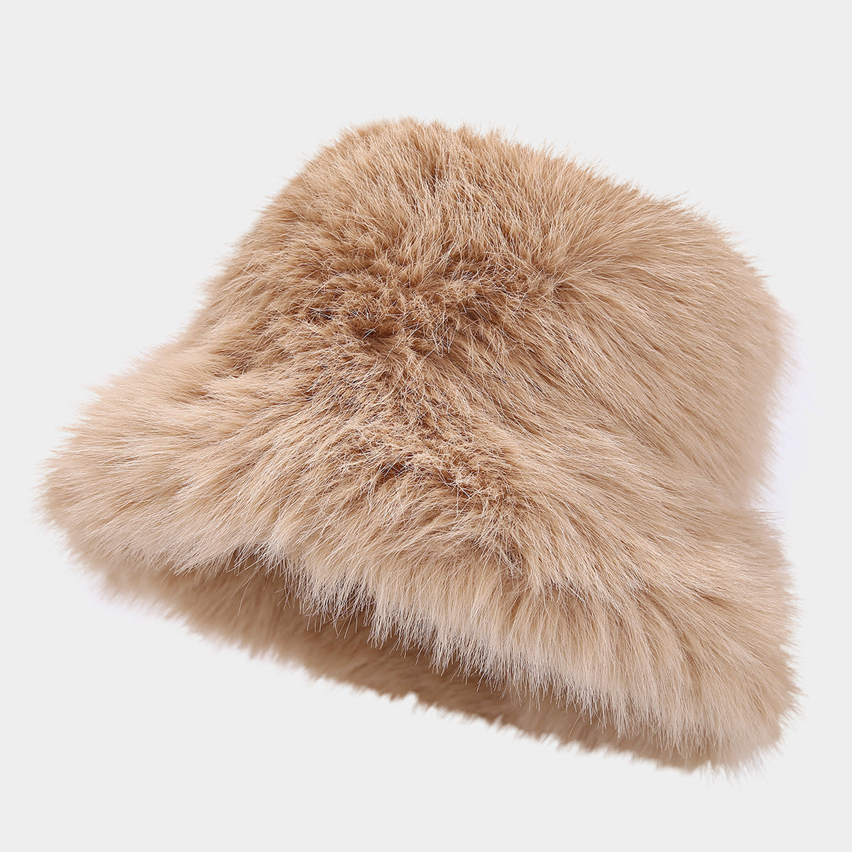 Vintage Fluffy Plush Thick Warm Bucket Hat 6W6HAT535