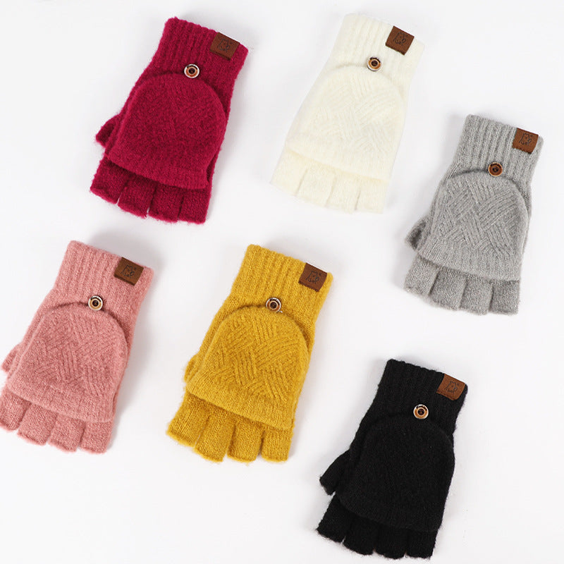 Convertible Flap Fingerless Mittens - DippedShop Wholesale - #7395