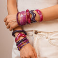 Purple Irregular Acrylic Bracelets - DippedShop Wholesale - #2531