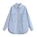 Casual Washed Denim Shirt - DippedShop Wholesale - #5507