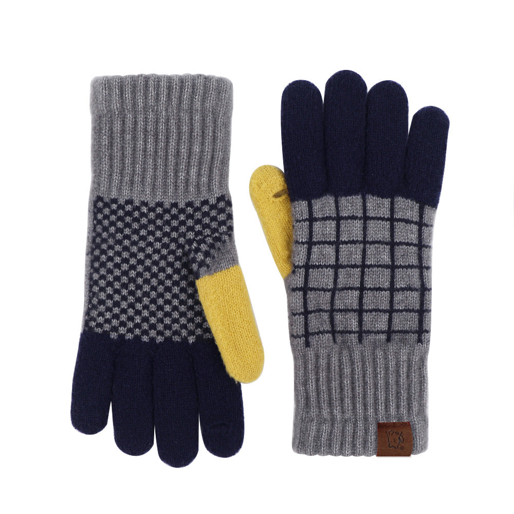 Vintage Jacquard Touch Screen Gloves - DippedShop Wholesale - #4707