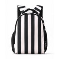 Casual Color Block Striped Large Capacity Backpack 6W10BBG1956