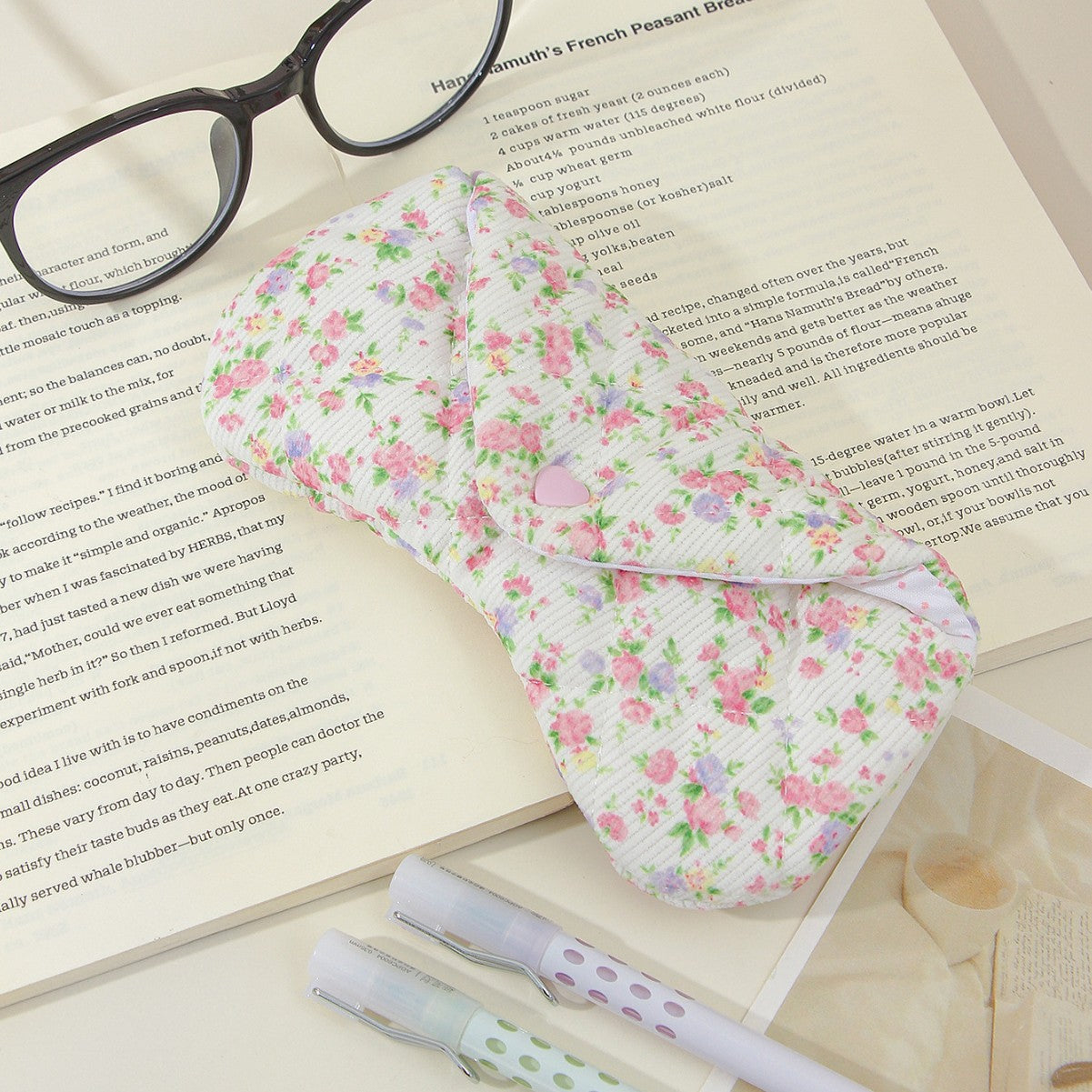 Cute Floral Print Envelope Shape Sunglasses Case MK2BLC6S13HSY85