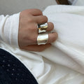 Wide Irregular Open Ring - DippedShop Wholesale - #3843