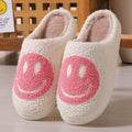 Cute Cartoon Smile Fuzzy Plush Winter Slippers 6W8FSP240