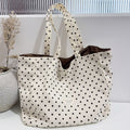 Simple Polka Dots Lightweight Canvas Tote Bag 6W10BBG2471