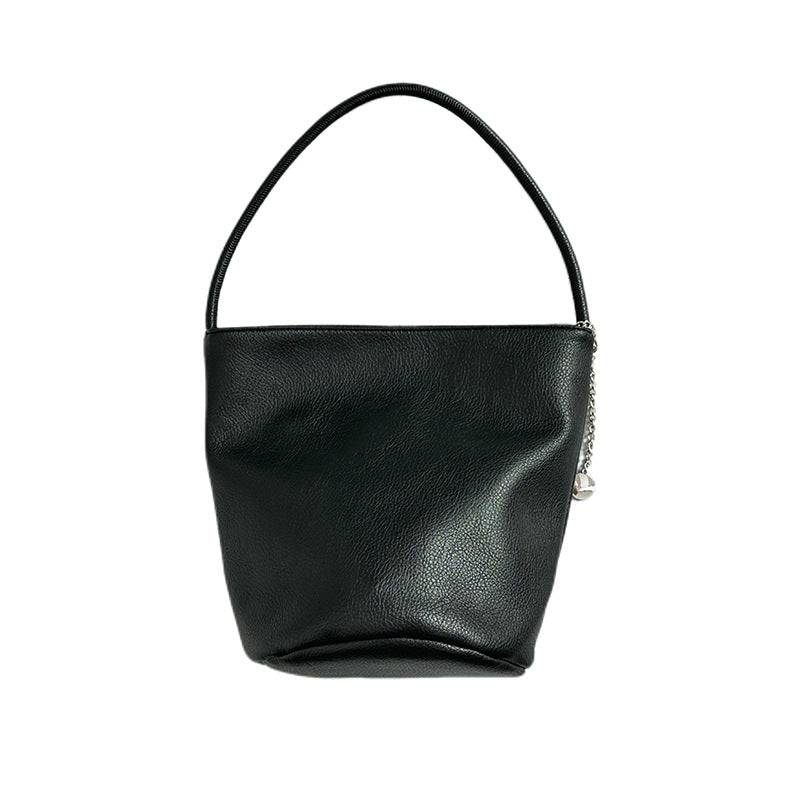 Trendy Solid Color Commuter Bucket Shoulder Bag 6W10BBG2017