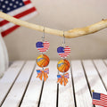 Stylish USA Flag Bowknot Pendant Hook Earring 8ZA6JER184L