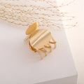 Simple Geometric Gold Plated Mini Hair Claw MK2MBEP6W6HCP380