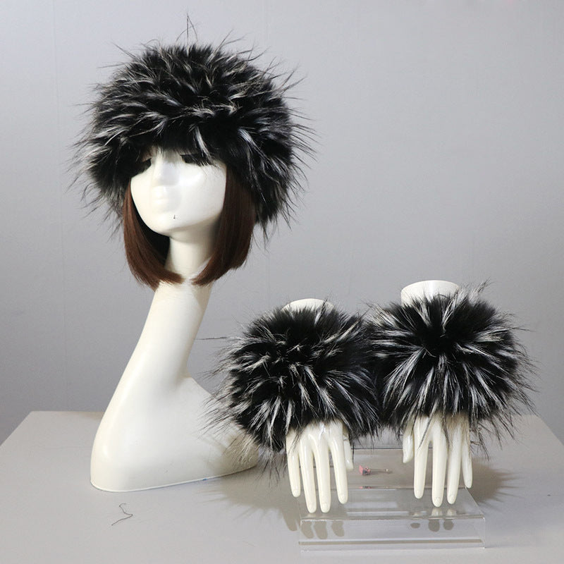 Faux Fur Headband Wrist Cuffs - DippedShop Wholesale - #3043