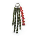 Vintage Stone Beaded Tassel Charm - DippedShop Wholesale - #6899