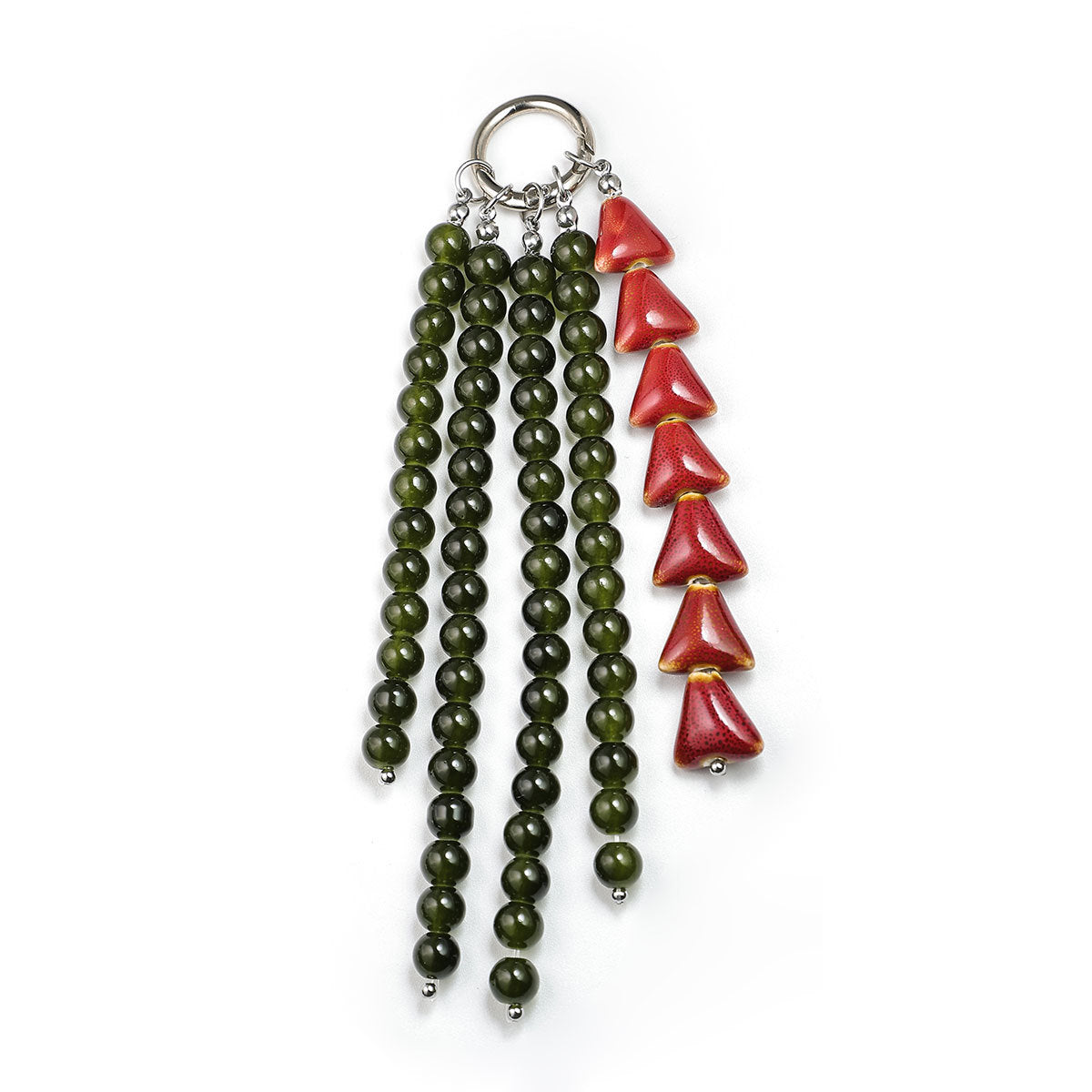 Vintage Stone Beaded Tassel Charm - DippedShop Wholesale - #6899