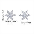 Creative Sparkly Rhinestone Snowflake Christmas Earrings 6W6JER682