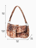 Vintage Distressed Deer Print Asymmetrical Shoulder Bag 6W10BBG2386