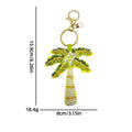 Stylish Handmade Beads Coconut Tree Pendant Keychain 6W10BBC808