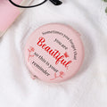 Pink Foldable Makeup Mirror - DippedShop Wholesale - #3411