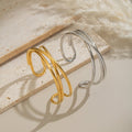Minimalist Gold Plated Hollow - DippedShop Wholesale - #8611