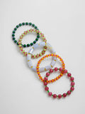 Vintage Irregular Natural Stone Beaded Bracelet Set 6W6JBR509