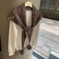 Knit Pom-Pom Shawl - DippedShop Wholesale - #8003