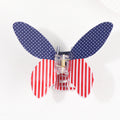 Vintage Star USA Flag Print Butterfly Hair Clip 8AS6HCP63T