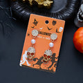 Halloween Rhinestone Skeleton Ghost Tassel Earrings 6W6JER550