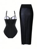 Solid Slim One Piece Swimwear - DippedShop Wholesale - #6979