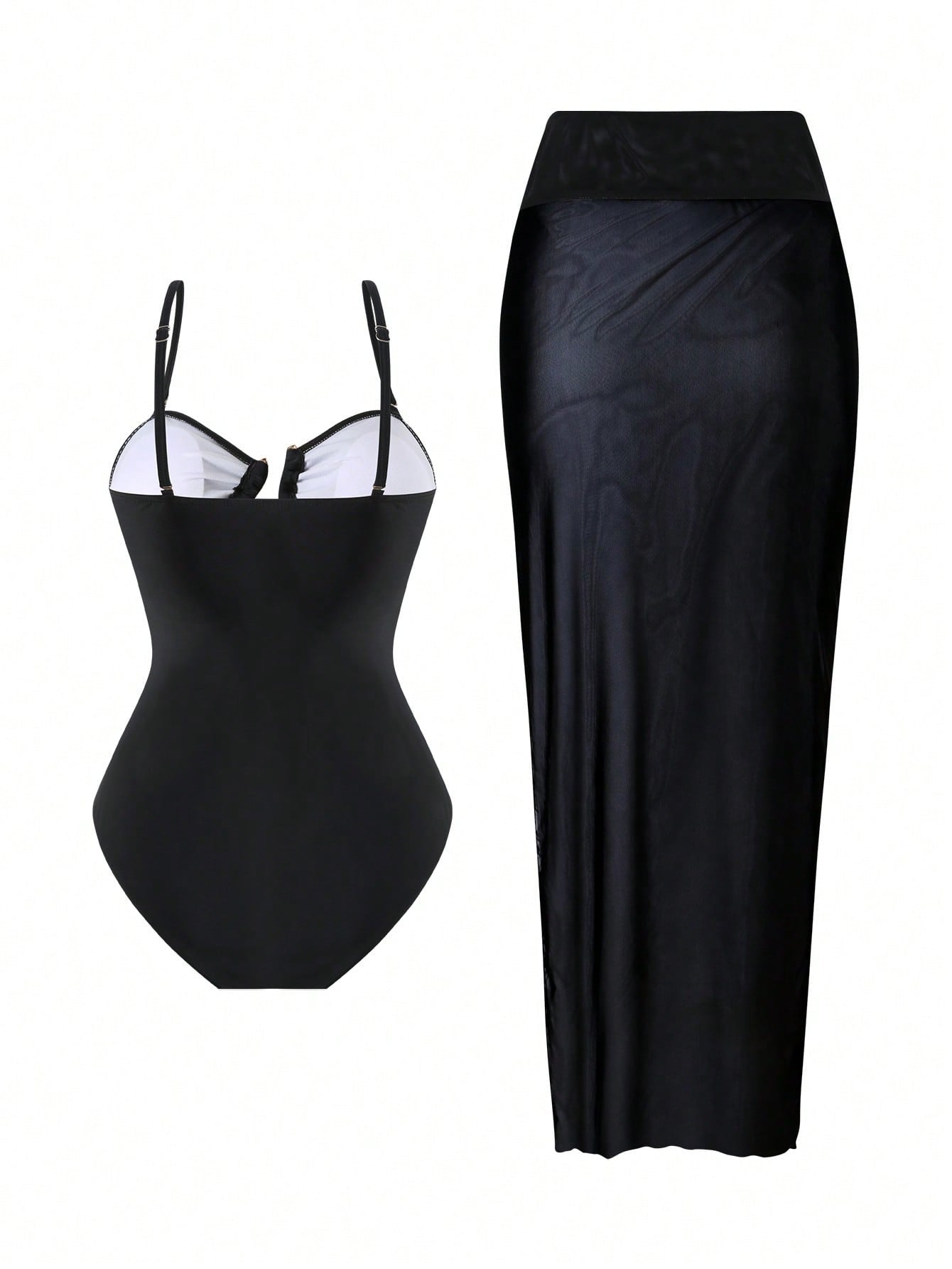Solid Slim One Piece Swimwear - DippedShop Wholesale - #6979