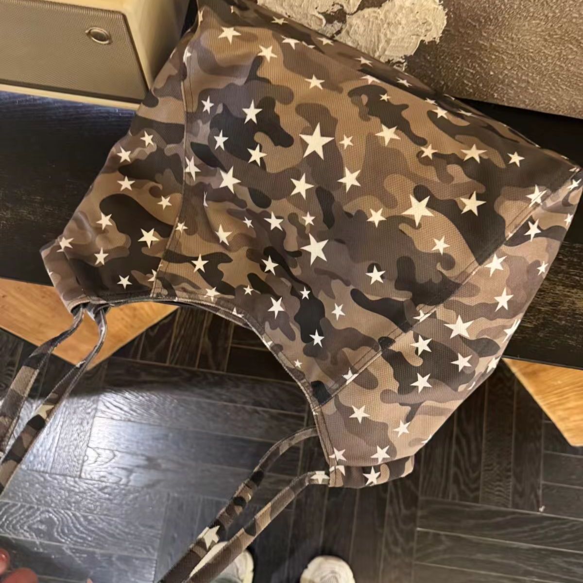 Casual Star Print Camouflage Canvas Tote Bag 6W10BBG1990