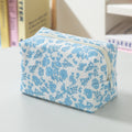 Chic Floral Print Corduroy Cosmetic Bag 6S5CO103