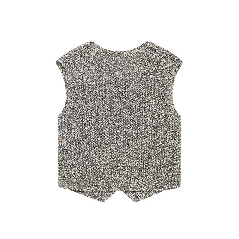 Distressed Solid Color V-Neck Tank Top DP25E916