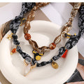 Cowboy Enamel Scarf Necklace - DippedShop Wholesale - #6035