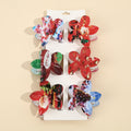 6 Pcs Christmas Print Non-Slip Hair Claws Set 6W6HCP1615