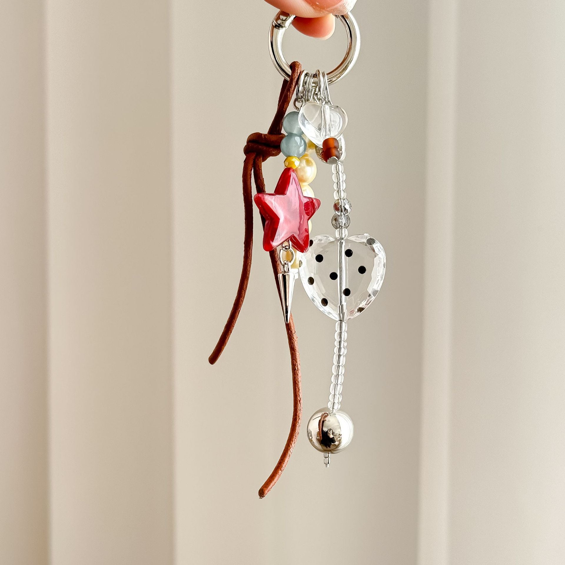 Chic Star Handmade Beaded Pendant Keychain Bag Charm 6W10BBC334